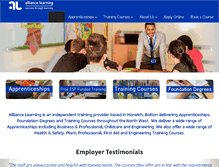 Tablet Screenshot of alliancelearning.com